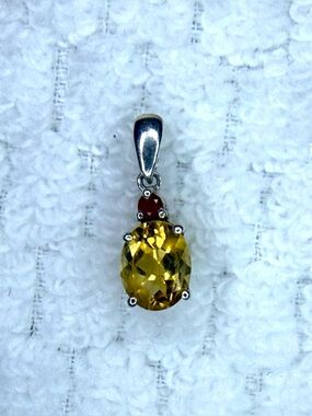 Citrine & Garnet Pendant